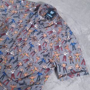 RSVLTS WWE Legends Shirt Mens 2XL Rubber Match Hulk Hogan Mean Gene Short Sleeve